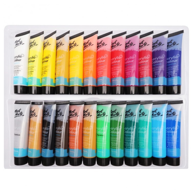 Màu Acrylic Mont Marte Lẻ 75ml - 24 Tuýp 75 ml