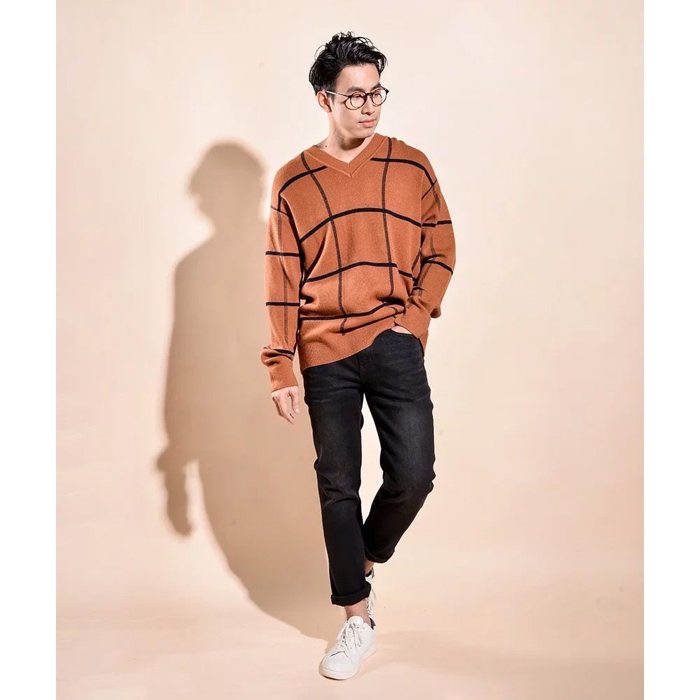 ROUTINE Quần jean nam ghi đậm slim fit Cropped 10F19DPA045