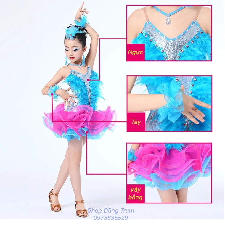 Váy múa cao cấp siêu đẹp cho bé yêu