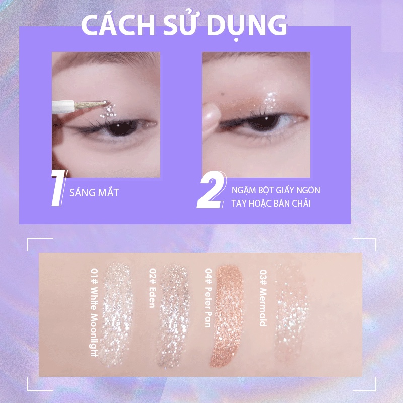 [Hàng mới về] Phấn mắt dạng lỏng HISYI màu ngọc trai lấp lánh thời trang