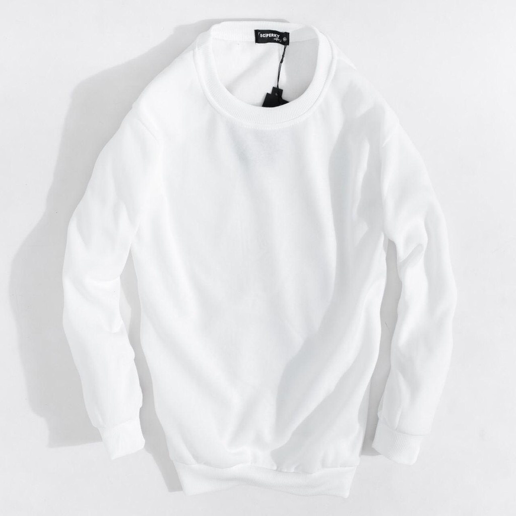 Áo thun sweater dài tay cổ tròn Nam Nữ Unisex chất nỉ poly Thái mềm mịn thu đông giữ nhiệt | BigBuy360 - bigbuy360.vn