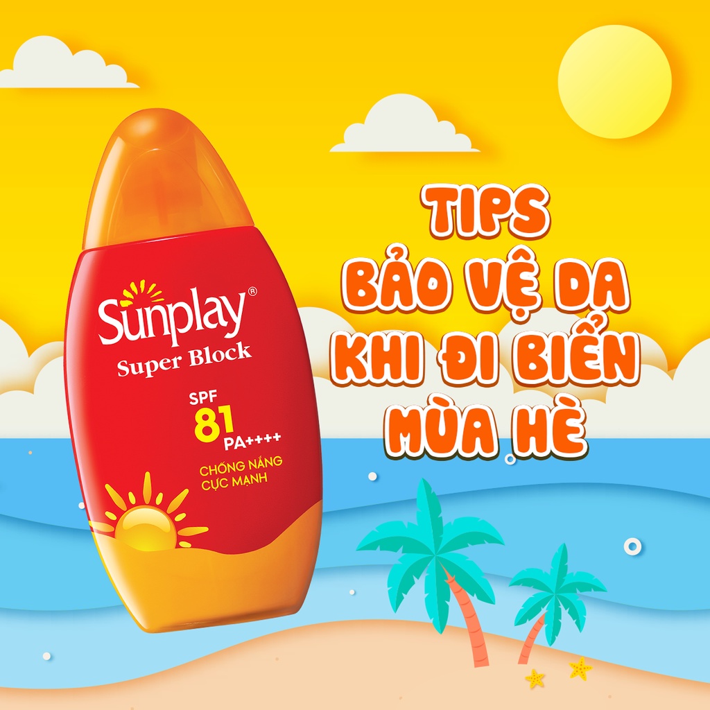 Sữa chống nắng Sunplay chống nắng cực cao Super Block SPF81 Tuýp 30g