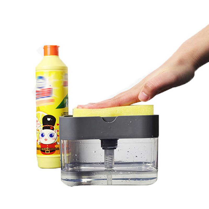Bình Đựng Xà Phòng Rửa Chén 2 Trong 1 Tiện Dụng Cho Nhà Bếp