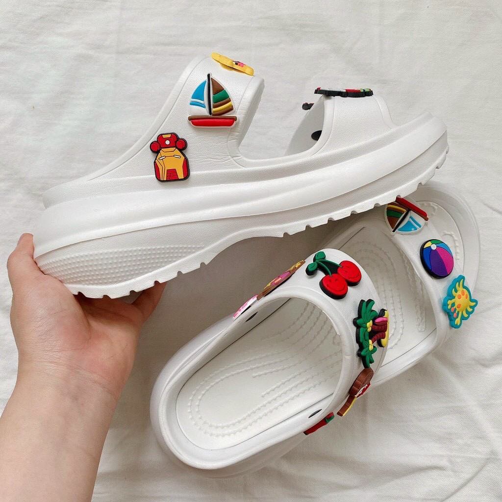 Dép Crocs 2 quai đế cao 5cm