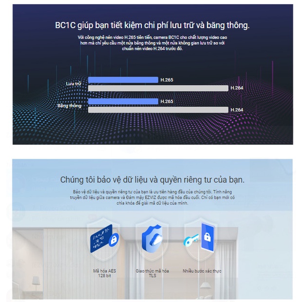 [Tặng Pin Mặt Trời] Camera Wi-Fi EZVIZ BC1C Không Dây, 1080P, Pin Sạc 7800 mAh, Bộ Nhớ Trong 32GB - Hàng Chính Hãng