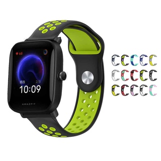 Dây đeo silicon 20mm cho Huami Amazfit Bip Pop / Pro / S / U / Haylou Ls02 / Amazfit Gts 2e 2 Mini Gtr 42mm