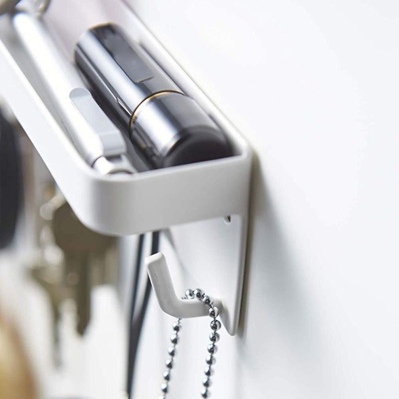 Khay Đựng Đồ Bằng Kim Loại Có Móc Treo Đa Năng Cho Nhà Bếp / Phòng Tắm