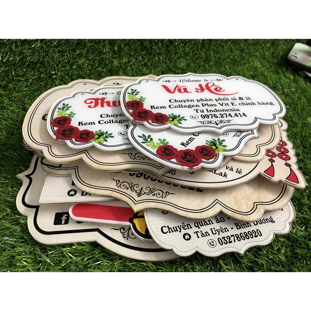 [BẢNG HIỆU MICA CẦM TAY] - in thông tin shop xịn xò - Đạo cụ cầm tay chụp ảnh tiện lợi