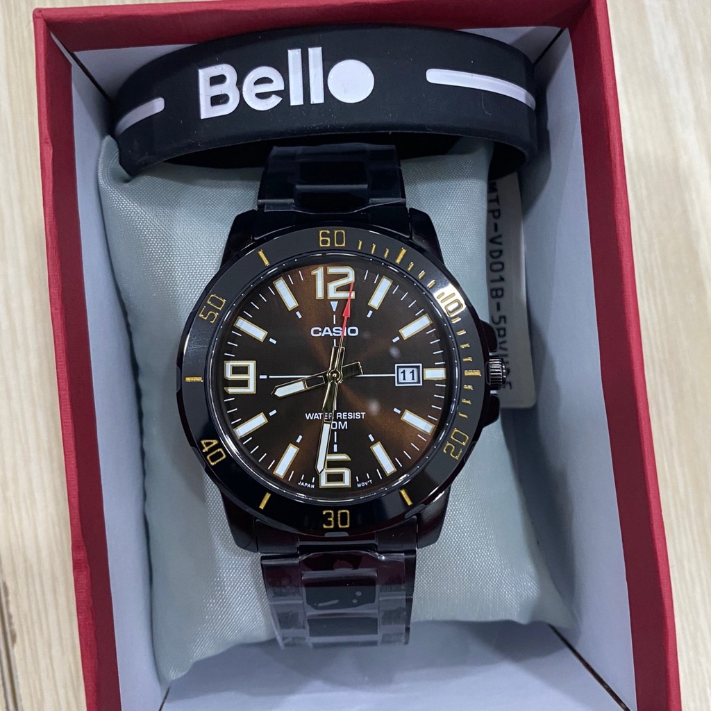 Đồng hồ Nam dây da Casio MTP-VD01B-5BVUDF chính hãng bảo hành 1 năm Pin trọn đời