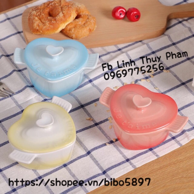 Nồi sứ hình tim