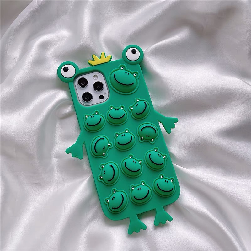 Ốp Điện Thoại Silicon Hình Chú Ếch 3D Cho For Iphone 11 7plus 8plus 12pro Max X Xs Max Xr 12 12pro 6 6s 6plus 6splus