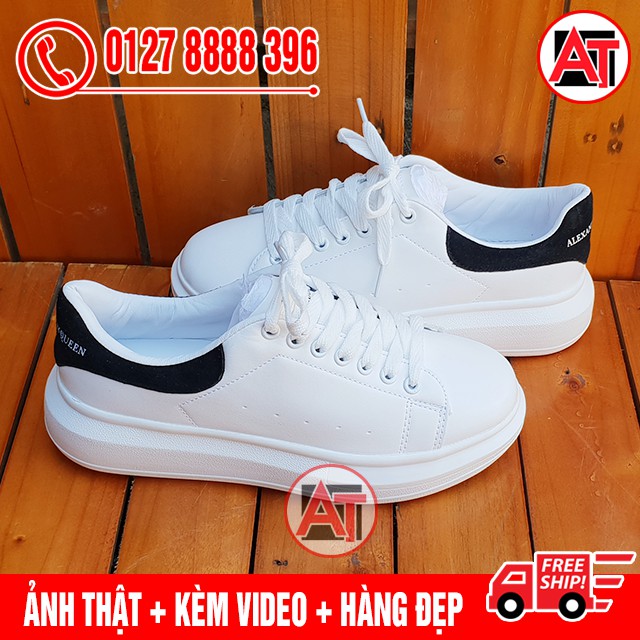 [FLASH SALE] Giày Thể Thao ALEXANDER MCQUEEN Trắng Gót Đen Nam Nữ | BigBuy360 - bigbuy360.vn