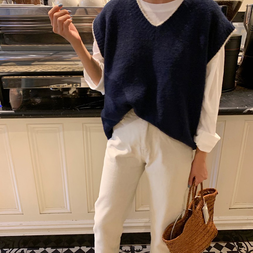 Áo sơ mi và áo khoác không tay thiết kế thoải mái thời trang xinh xắn | BigBuy360 - bigbuy360.vn