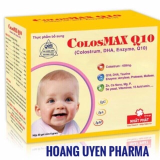 Sữa non Colosmax Q10 - Hộp 20 gói cho bé từ 1 tuổi