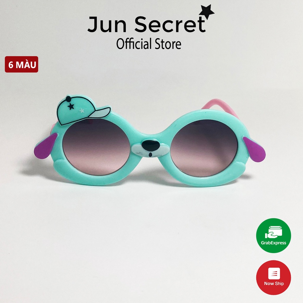 Kính mát trẻ em gọng nhựa Jun Secret form ôm mặt kiểu kính ngộ nghĩnh siêu đáng yêu dành cho bé trai và bé gái JS20A58