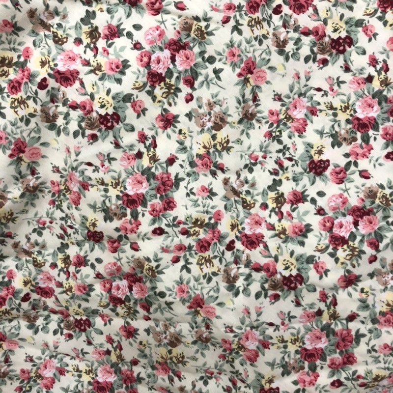 Vải Kate mặt lụa 100% cotton in hình xinh mà cực mát khổ 1.5m