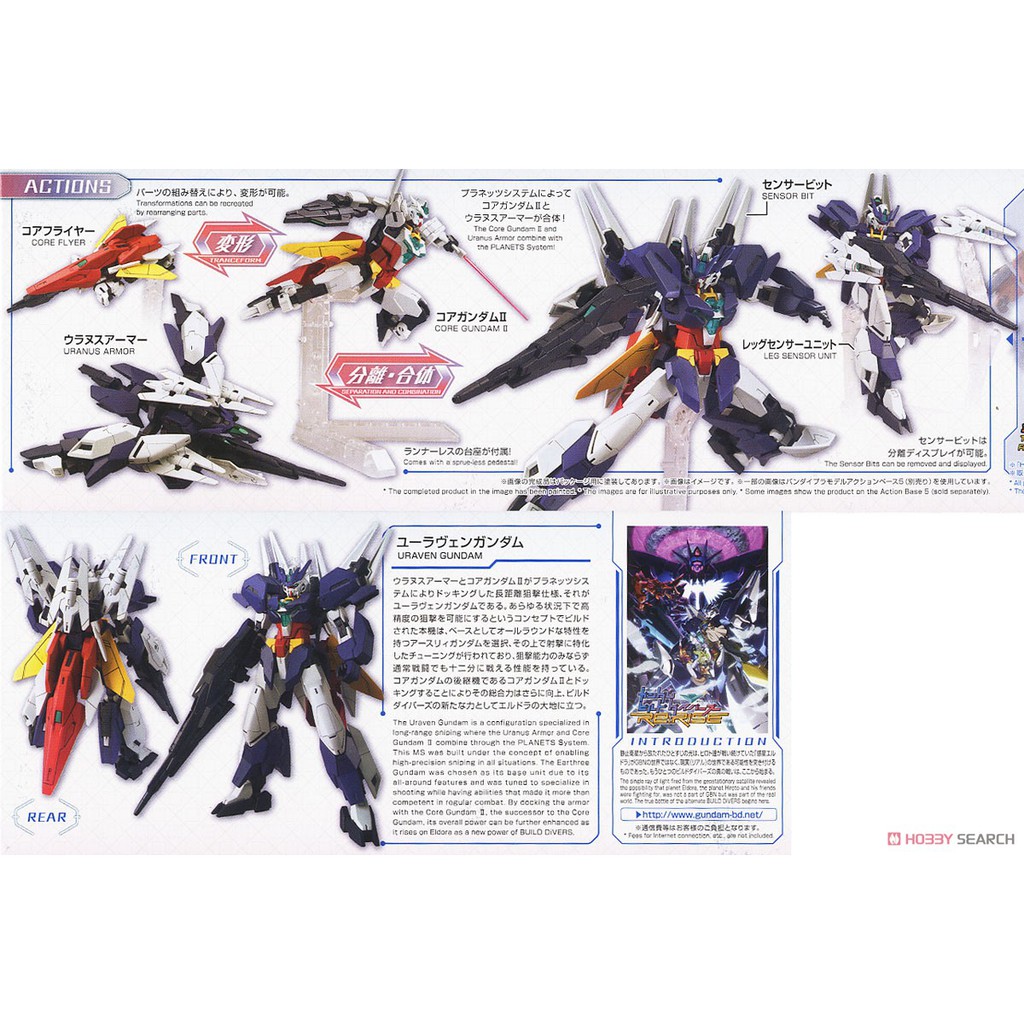 Mô hình lắp ráp HG BD R Uraven Gundam Bandai