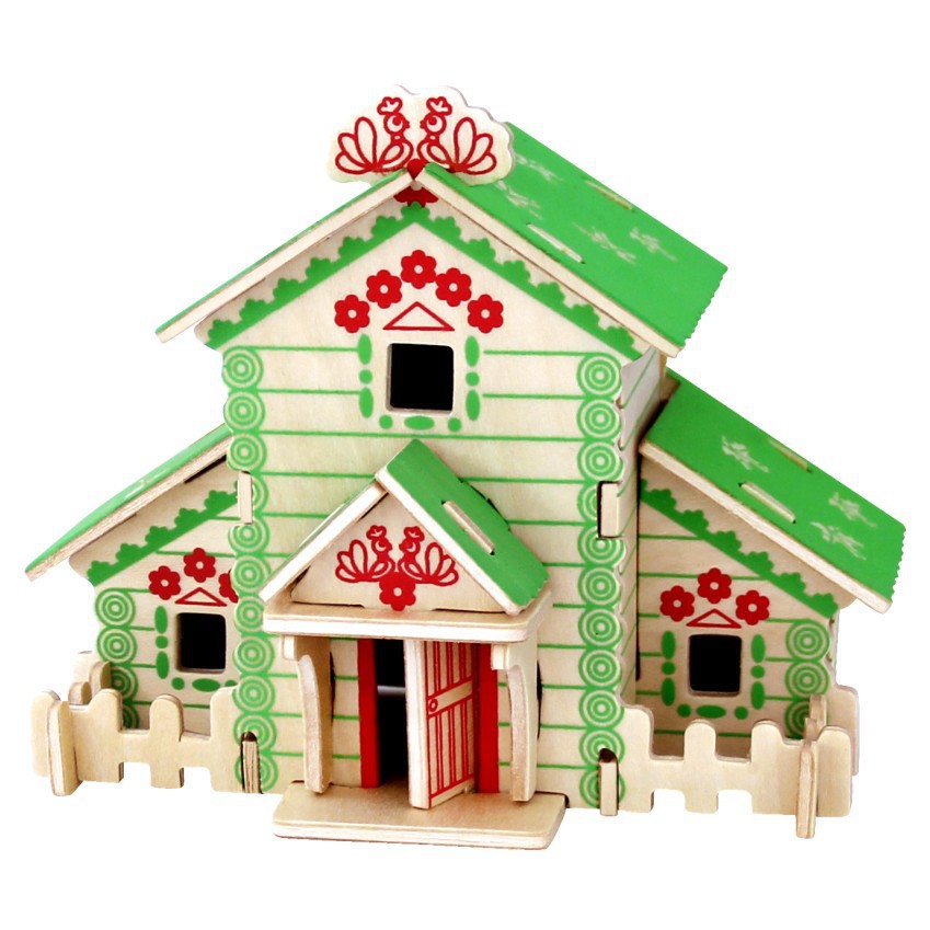 Đồ chơi lắp ráp gỗ 3D Mô hình Forest House