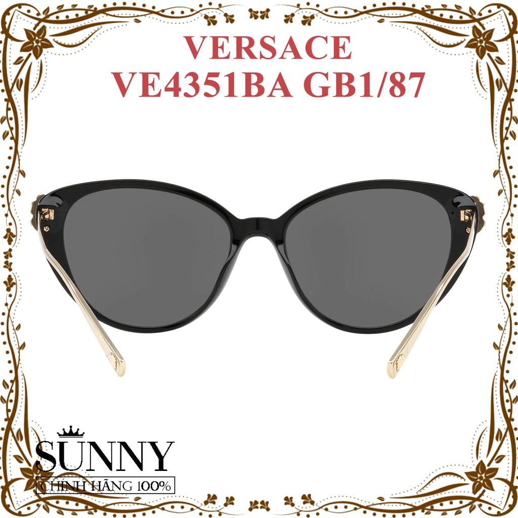Kính mát chính hãng nam nữ Versace VE4348A 5270/6V màu sắc thời trang, thiết kế dễ đeo bảo vệ mắt
