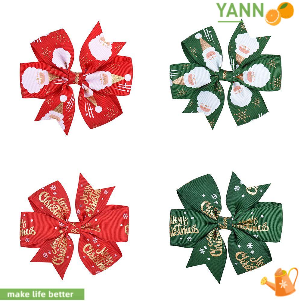 Kẹp Tóc Đính Nơ Nhiều Kiểu Dáng Tùy Chọn Phong Cách Giáng Sinh Yan1