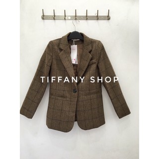 vest dạ nâu hàn quốc