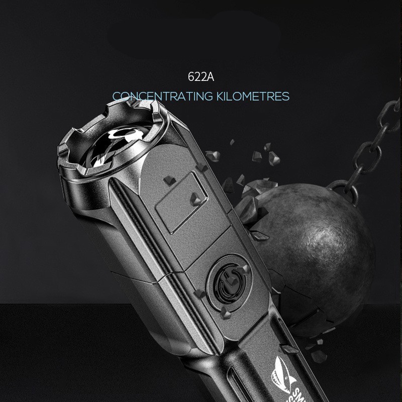 Đèn pin mini cầm tay Đèn pin có thể sạc lại USB 3 chế độ Đèn sáng có thể thu phóng để đi