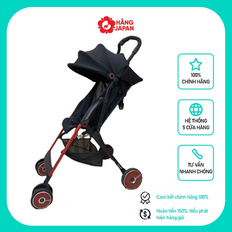 Thanh lý - Xe đẩy du lịch Combi F2 siêu nhẹ, dạng lưới bánh xe đỏ