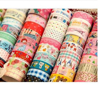 Cuộn băng keo dán nhiều hoạ tiết xinh xắn