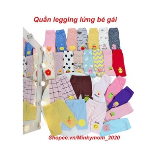 Set 3 quần legging lửng cotton loại đẹp cho bé gái
