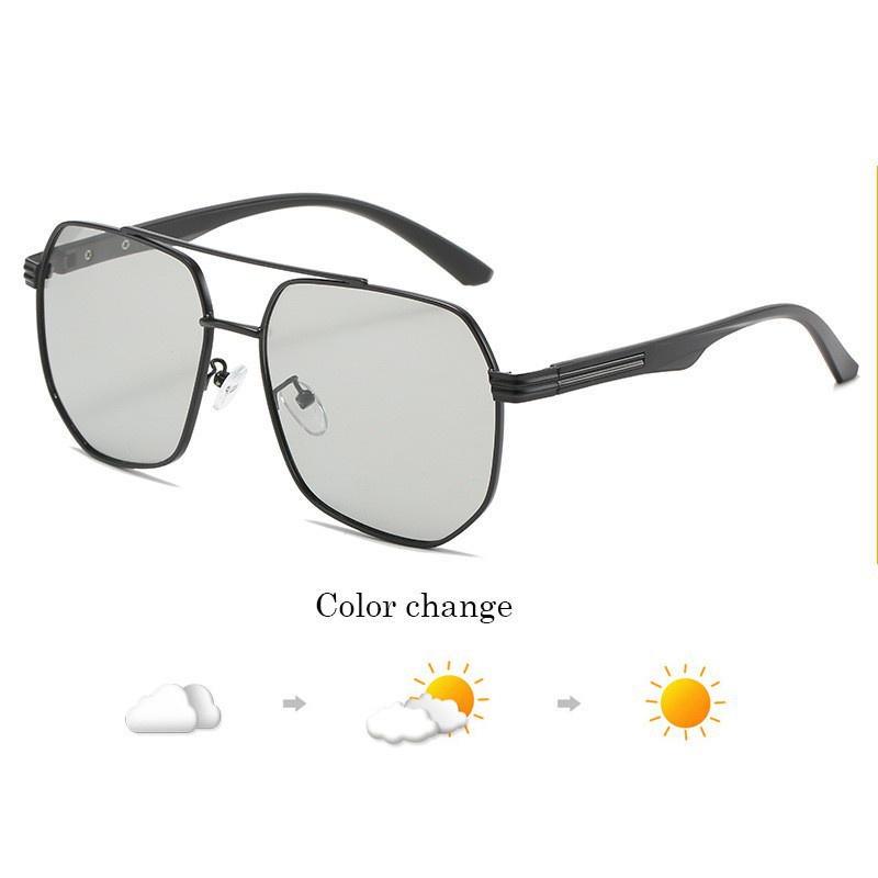 Kính Mát Phân Cực Gọng Kim Loại Thời Trang Cho Nam