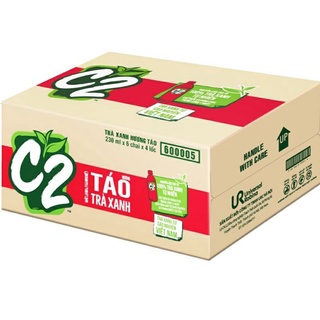 Thùng 24 chai C2 táo chai 390ml