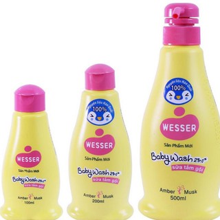 Sữa tắm gội Wesser Bubble hổ phách xạ hương 500ml M066