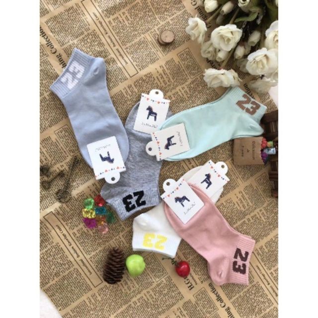[ sale hàng mới} sỉ 10 đôi tất nữ cổ ngắn trộn nhiều kiểu .