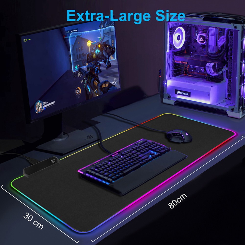DG Bàn phím bàn phím LED Symphony Mouse Pad, Bàn phím trang trí màn hình chủ đề chơi game