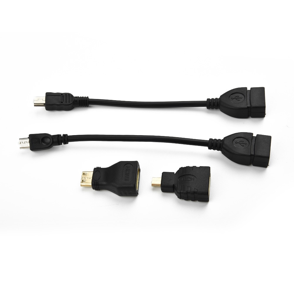 Bộ Dây Cáp Kết Nối HDMI USB OTG Mini HDMI Female Sang Micro HDM