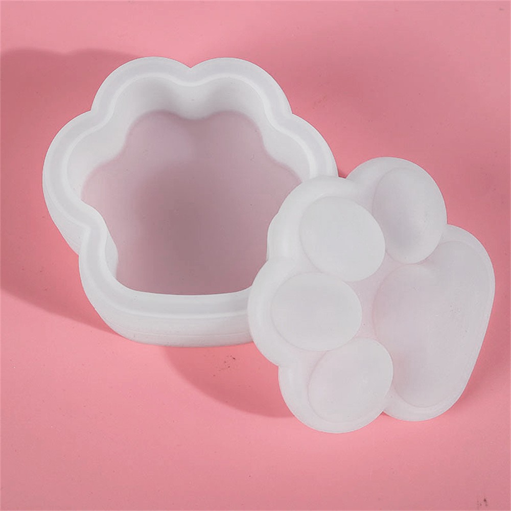 Khuôn Silicone Làm Đồ Trang Sức Hình Chân Mèo Đáng Yêu