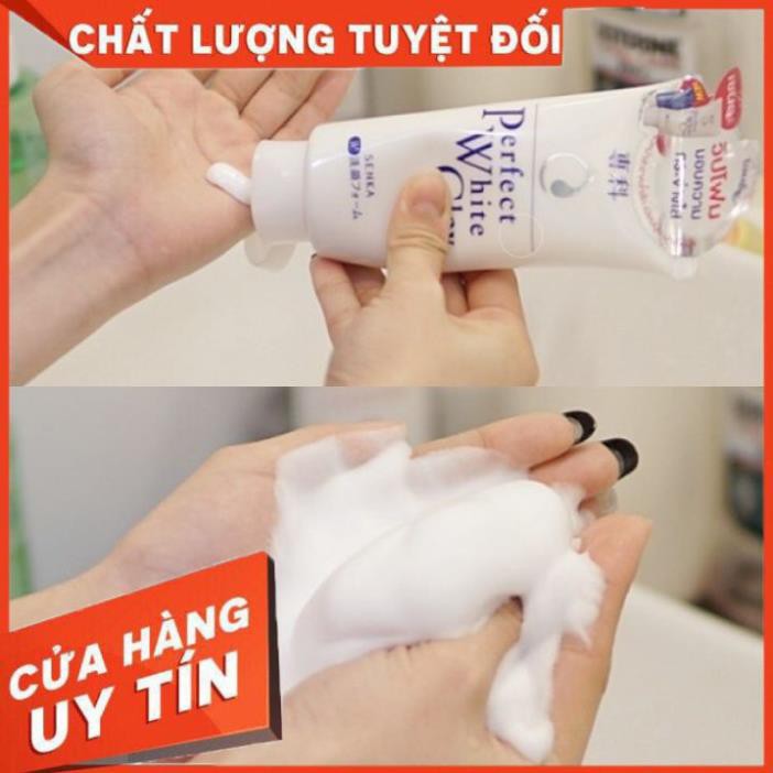 Sửa rửa mặt Senka CHÍNH HÃNG  Sữa rửa mặt đất sét Perfect Whip Clay loại bỏ tế bào chết, cho làn da sáng rạng rỡ