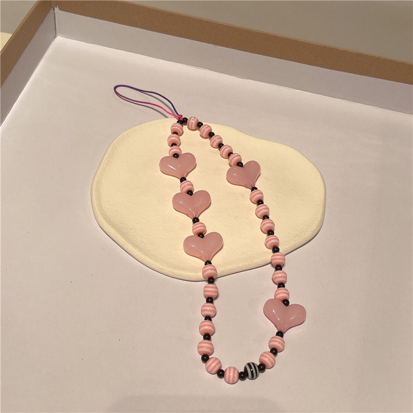 Dây GàI HọA TiếT TráI Tim Để GắN ĐiệN ThoạI Di ĐộNg TiệN DụNg