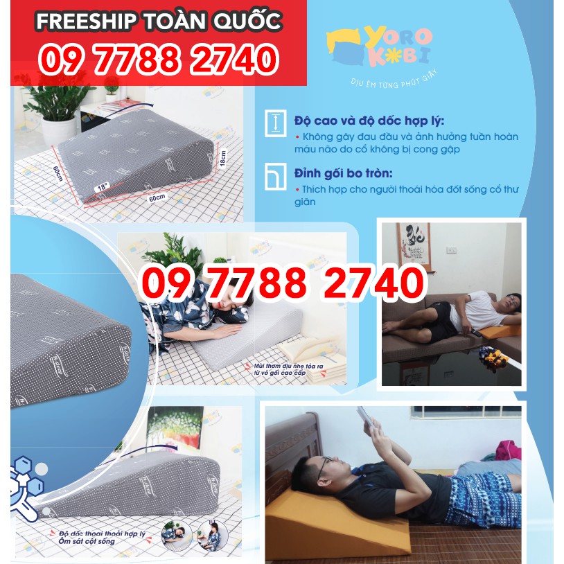 [Freeship toàn quốc] Gối chống trào ngược dạ dày Yorokobi dành cho người lớn