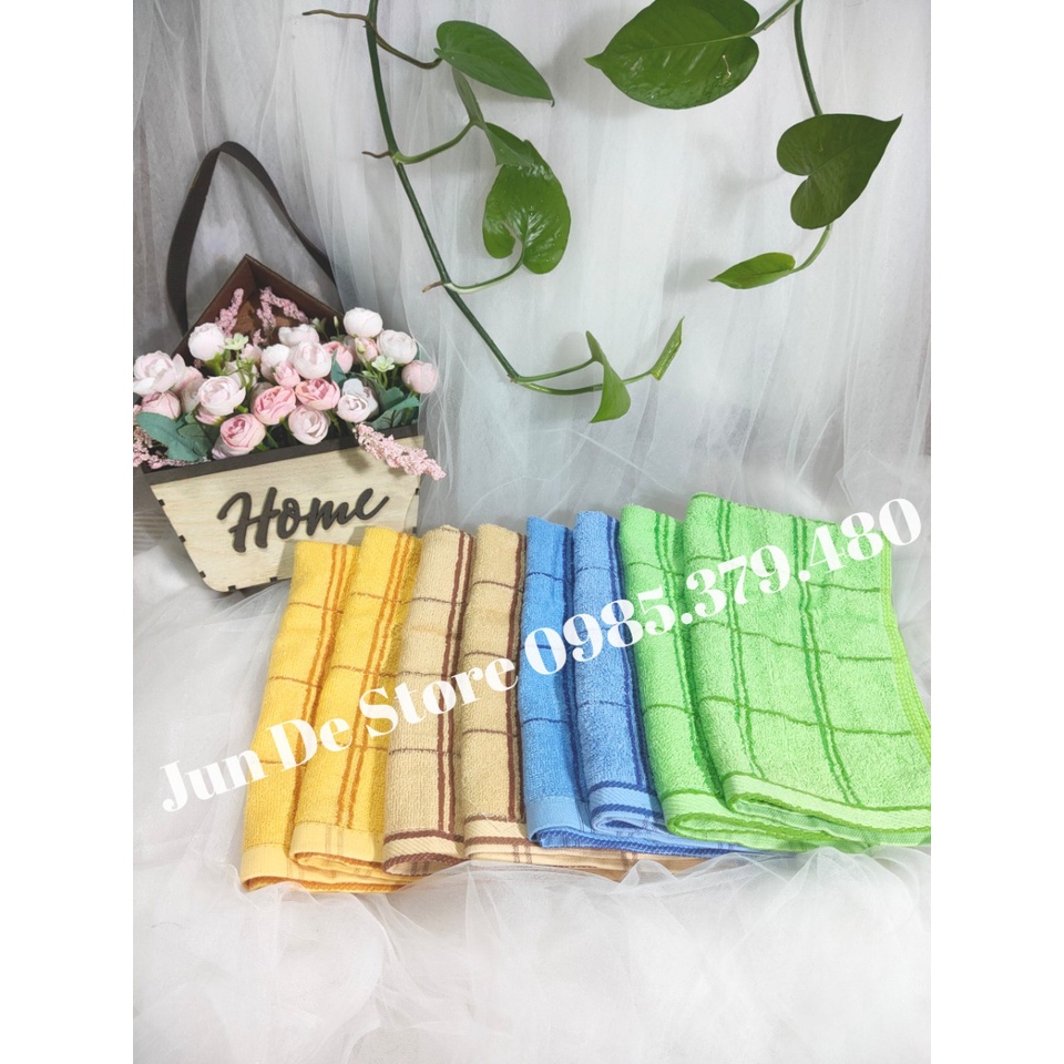 Khăn mặt cotton kẻ ô bàn cờ 30x50 ♥ ️FREESHIP ♥