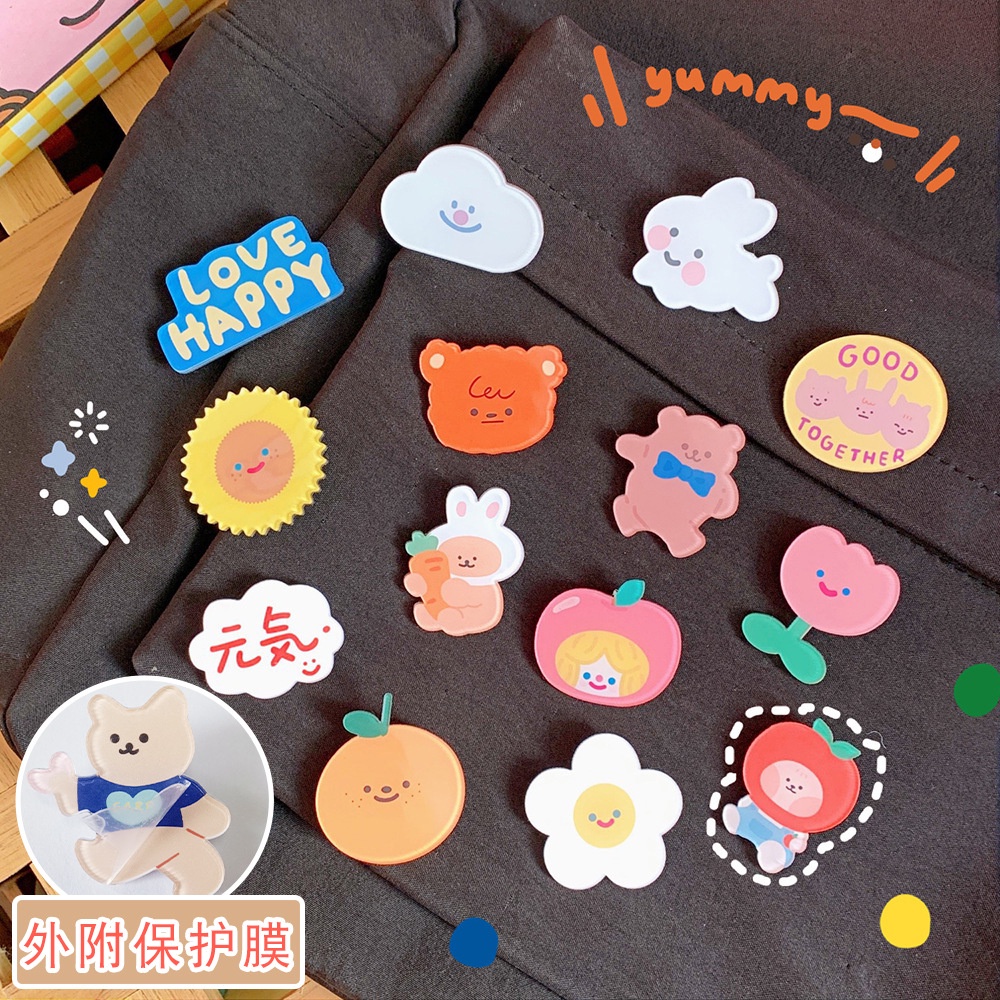 Ghim Cài Áo Hình Hoạt Hình Dễ Thương Đơn Giản Phụ Kiện Cho Nữ