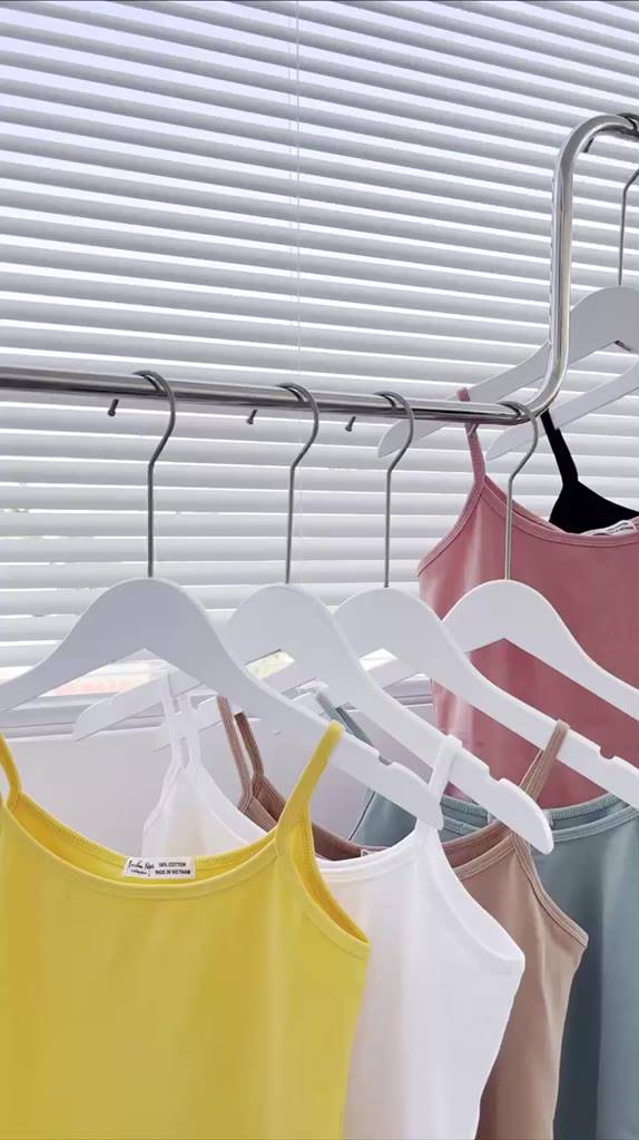 Áo hai dây form dáng dài CÓ MÚT NGỰC TUẤN NGA COLLECTION ôm body, vải borip cotton 100% co dãn mềm mại | BigBuy360 - bigbuy360.vn