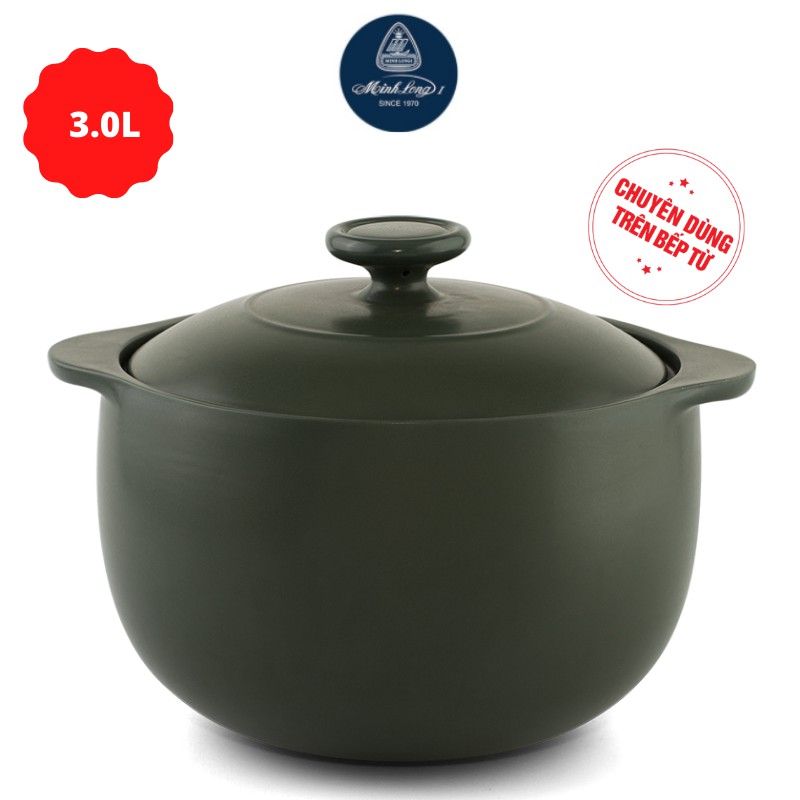 Nồi dưỡng sinh Vesta 3.0L + nắp (bếp từ) - Healthycook - Xanh rêu