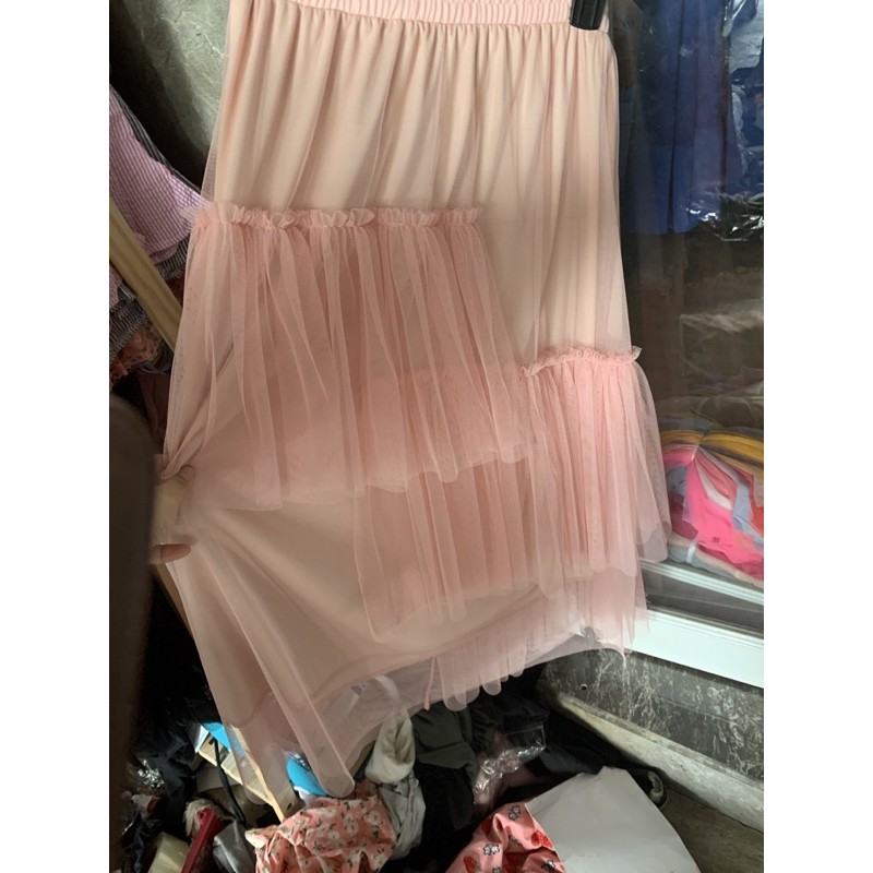 Chân váy lưới tutu mẫu mới đấp bèo thân váy