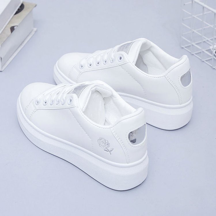 GIÀY NỮ ĐỘN ĐẾ 3 PHÂN MÀU TRẮNG HOA HỒNG VÀNG SIÊU ĐẸP - GIÀY SNEAKER ULZZANG NỮ HÀN QUỐC HOT HIT G88