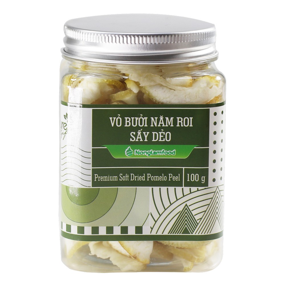 Vỏ Bưởi Năm Roi Sấy Dẻo Nonglamfood Hũ 100g | Healthy Snack | Ăn vặt văn phòng