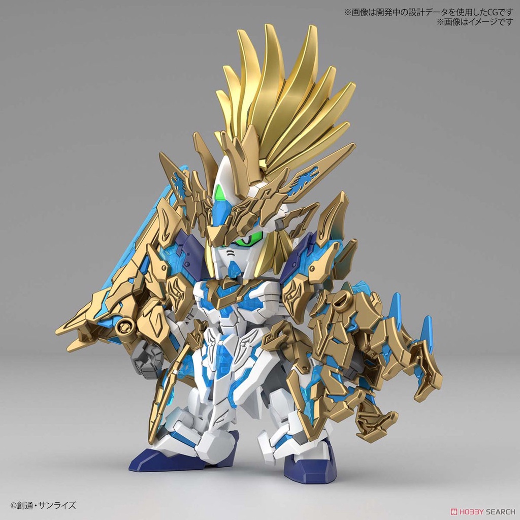 Bộ mô hình đồ chơi lắp ráp SD W HEROES LONGZUN LIU BEI UNICORN GUNDAM Lưu Bị