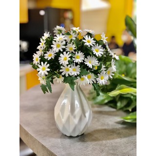 set lọ hoa cúc hoạ mi giả cao cấp cắm sẵn siêu đẹp