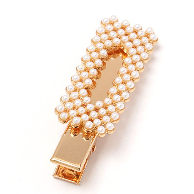 Kẹp Tóc Đính Đá / Ngọc Trai Giả Họa Tiết Hình Học / Ngôi Sao / Trái