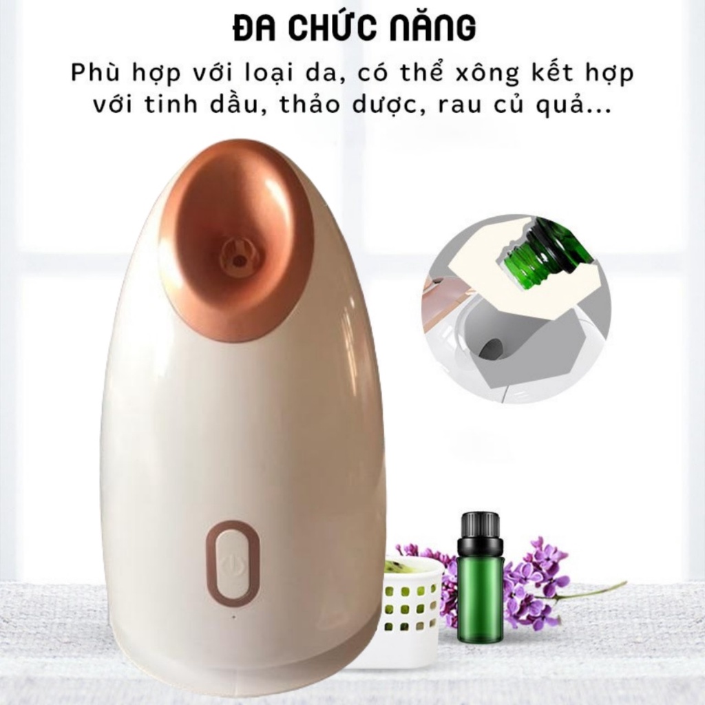 Máy Xông Mặt Mũi Họng Công Nghệ Nano Cao Cấp Máy Xông Tinh Dầu Thảo Dược Mini Bảo Hành 1 năm